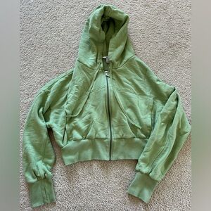 Women’s cropped green hoodie Large